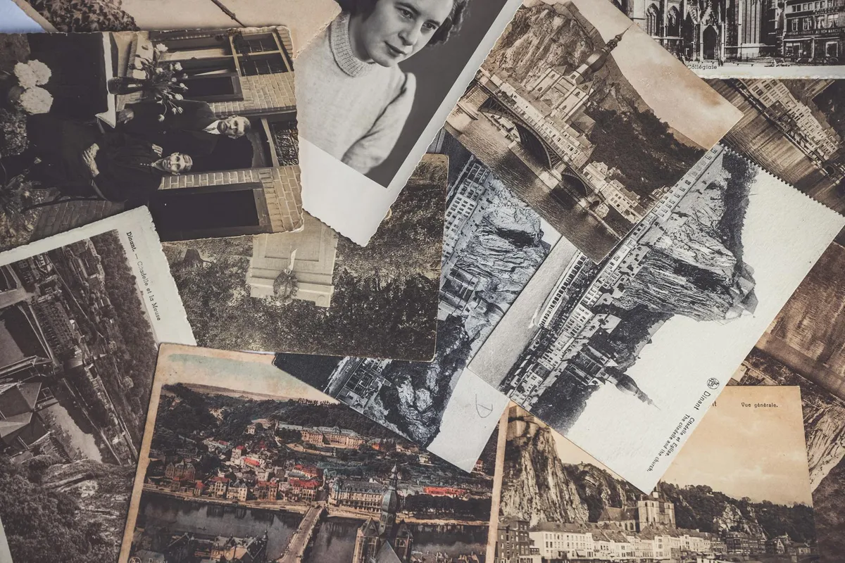 An archive of old photographs and personal documents